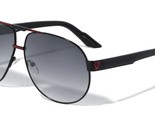 Dweebzilla Khan Classic Retro Sport Pilot Aviator Sunglasses (Black &amp; Re... - $14.65