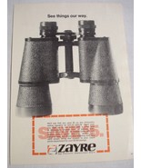 1973 Binoculars Ad Zayre the Discount Department Store See Things Our Way - £6.16 GBP