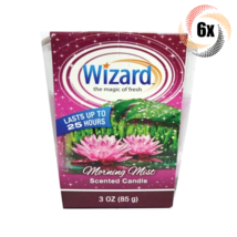 6x Candles Wizard Morning Mist Scented Candles | 3oz | Burns For 25 Hours! - £21.80 GBP