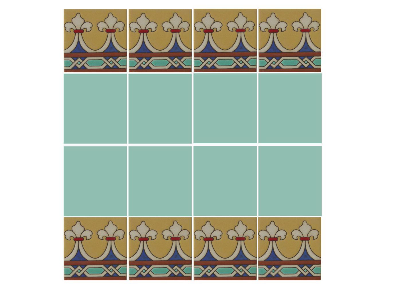 Ceramic High Relief Border  Tiles Handcrafted  - Elche -  (you select th... - $189.00
