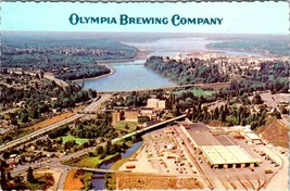 Postcard Olympia Brewing Company Olympia Washington Aerial View - £6.35 GBP