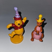 2 Disney Winnie the Pooh Figures Toy Lot Kanga Roo Birthday Party Cake Topper - £11.03 GBP