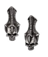 Alchemy Gothic The Trophy Earrings Skull Dragon Claw Surg Posts Pair E483 NWT - $41.95