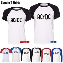Lightning AC DC Malcolm Angus Young Couples T-Shirt Mens Womens Graphic Tee Tops - £14.15 GBP