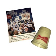 Vintage "Budweiser Thimble and Advertising" Print Ad - £22.09 GBP