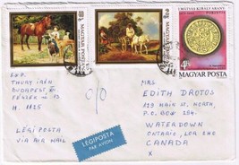 Stamps Hungary Envelope Budapest Art Janos Karoly Coin 1979 - $3.95