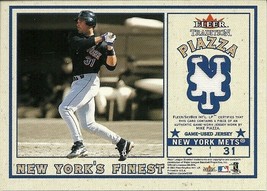 2002 Fleer Tradition New Yorks Finest Single Swatch Mike Piazza Roger Clemens - £5.89 GBP