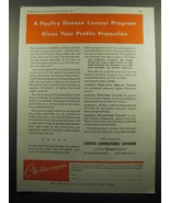 1949 Lederle Laboratories Ad - A poultry disease control program - £14.55 GBP