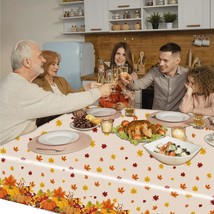 3 Pieces Thanksgiving Disposable Tablecloth 54 x 108 Inch Rectangle Waterproof P - £19.37 GBP
