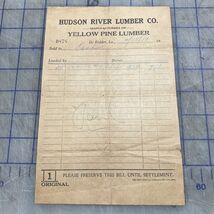 vintage ephemera Hudson River Lumber Company De Ridder Louisiana 1917 Ti... - $238.90 MXN