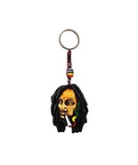 Rasta Smoke Bob Reggae Man 3D Figurine Keychain Multicolored Macramé Met... - £8.99 GBP