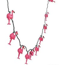 Tropical Pink Flamingo Light String Set - Plug In - Luau Party Tiki Bar Decor - £16.93 GBP