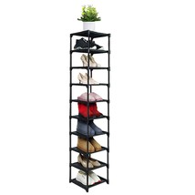 Shoe Rack 10 Tier Narrow Shoe Racks For Closets Durable Enterway Shoe Ra... - £34.92 GBP