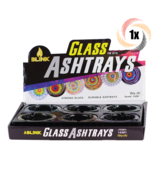 1x Ashtray Blink Assorted Tie Dye Design Round Glass Ashtrays | + 2 Free... - £11.20 GBP