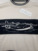 NWT Doppeldecker USA White Cotton Flying Boat Aviation Sweater L - £31.62 GBP
