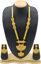 Indian Fashion Wedding 22K Gold Choker Necklace Earrings Bollywood Jewelry Set - £19.81 GBP