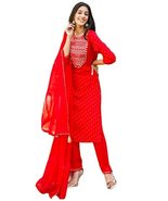 INDACORIFY Beautiful Rayon Kurti Pant with Dupatta Festive Party Celebra... - £35.76 GBP