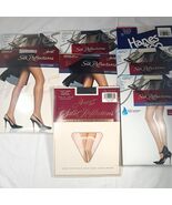 NEW Hanes set 8 pantyhose size A/B silk reflections barely black pearl navy - $895.82 MXN