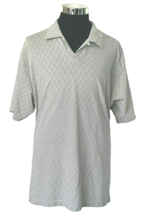 Le Collezioni Structure Golf Shirt Men&#39;s X-Large Silver Gray Textured Kn... - £12.79 GBP