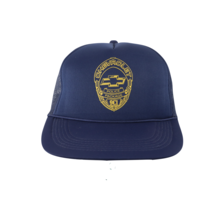 Vintage 90s Chevrolet Police Package 9CI Spell Out Roped Trucker Hat Snapback - £28.96 GBP