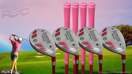 Petite Senior Women&#39;s iDrive Golf Clubs Pink Hybrid (4-7) Set SENIOR Flex - £248.28 GBP