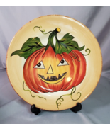 Tabletops Unlimited Wicked Hollow Coupe Dinner Plate Pumpkin Jack O&#39;Lant... - £31.34 GBP