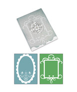 Sizzix Basic Grey Ornate 3 Card And Frames Set Bigz Extra Long Die And E... - €43,66 EUR