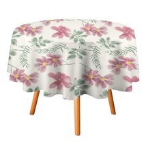 Mondxflaur Flowers Floral Tablecloth Round Kitchen Dining for Table Decor Home - £12.78 GBP+