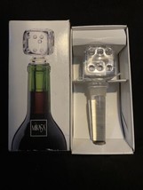 Mikasa Casino Dice Wine Bottle Stopper Lead Crystal NIB - $8.88