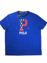 POLO RALPH LAUREN Men&#39;s Royal Blue Classic Fit Graphic P Logo Cotton T-S... - £28.02 GBP