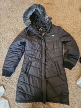 RARE Fox Girls Fox Racing Down Jacket  Fur Trim Hood Puffer Parka Long C... - $96.03