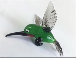Green Hummingbird Blown Glass Handcrafted Bird Christmas Ornament NIB Gi... - £17.30 GBP