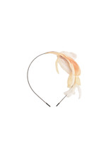 INDRESS Womens Hairband Feathers Ivory Lurex Size 5&quot; X 5&quot; F340-02 - £42.94 GBP