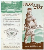 Horn in the West Brochure Daniel Boone Theatre 1959 North Carolina  - £13.74 GBP