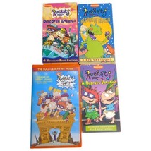 90s Orange Rugrats VHS Lot of 4 Nickelodeon Reptar Discover America Paris - £10.90 GBP