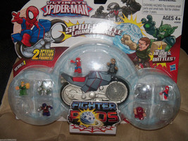 Marvel Ultimate Spider-Man Fighter Pods Spider Cycle Launcher Nick Fury Pack - £34.32 GBP