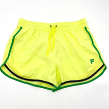 Fila Sport Womens M Running Shorts Bright Yellow Green Lined Activewear  - £13.09 GBP