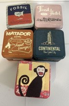 Lot Of 5 Fossil Watch EMPTY Metal Tin Boxes 2000s - $21.73