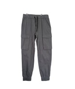 NWT Italymorn Sunrise Men&#39;s M Gray Cargo Jogger Pants, Elastic Waist Gor... - $43.76 CAD