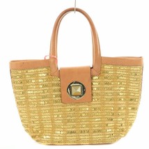 Kate Spade Sequin Straw Tote Bag Beige PXRU2437 Woven Handbag Purse YBa0278 - $89.99