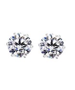 Magnetic Round Cut Clear CZ Stainless Steel Men Unisex Stud Earrings No ... - $180.68 MXN+