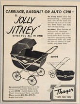 1951 Print Ad Jolly Jitney Toy Baby Carriage Thayer Tops for Tots  - £9.52 GBP