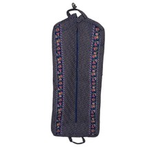 Vera Bradley Vintage Blue Floral Garment Hanging Bag Retired Royal Pattern USA - £29.35 GBP