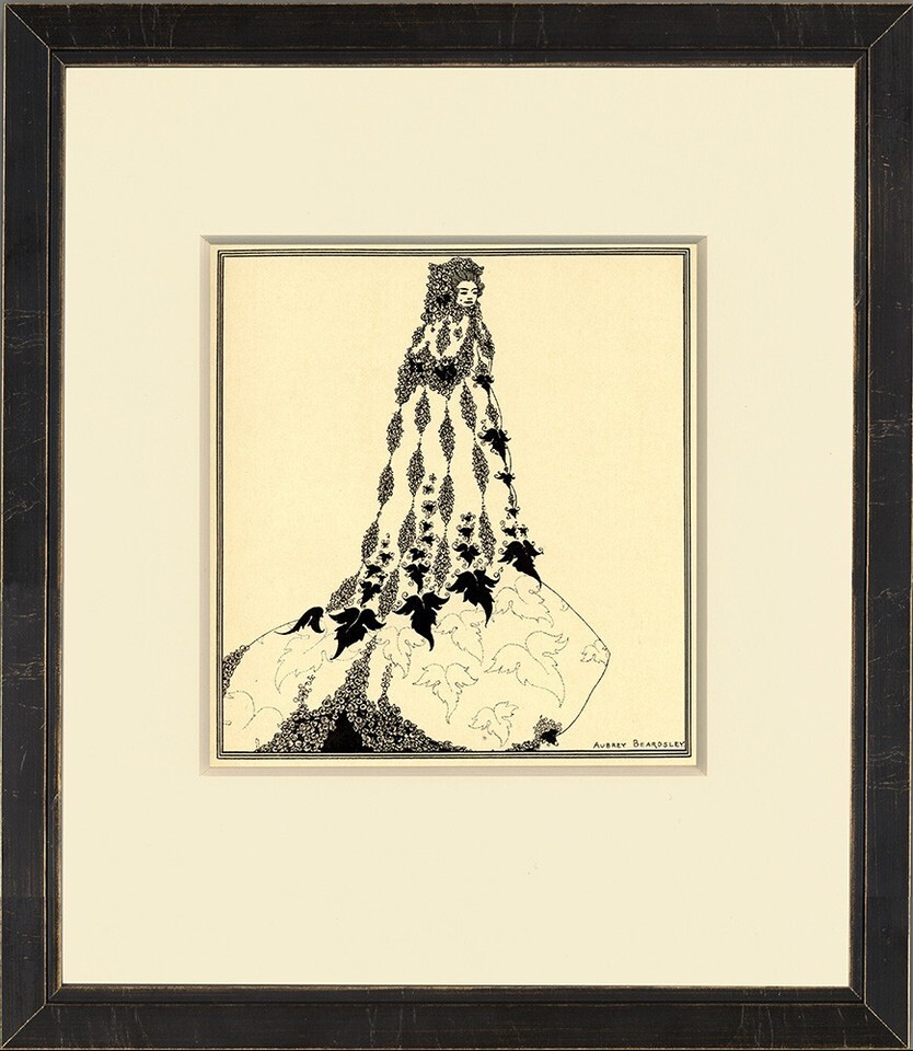 1899 Original Beardsley Line Block Print "A Suggested Reform in Ballet Costume" - $336.11