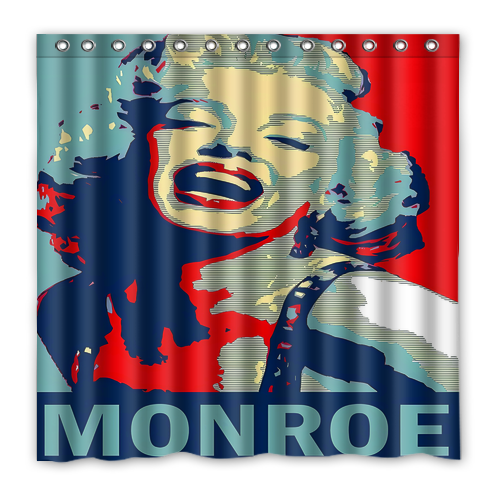 Marilyn Monroe Custom Waterproof Polyester Shower Curtain 4 Size Item image 6