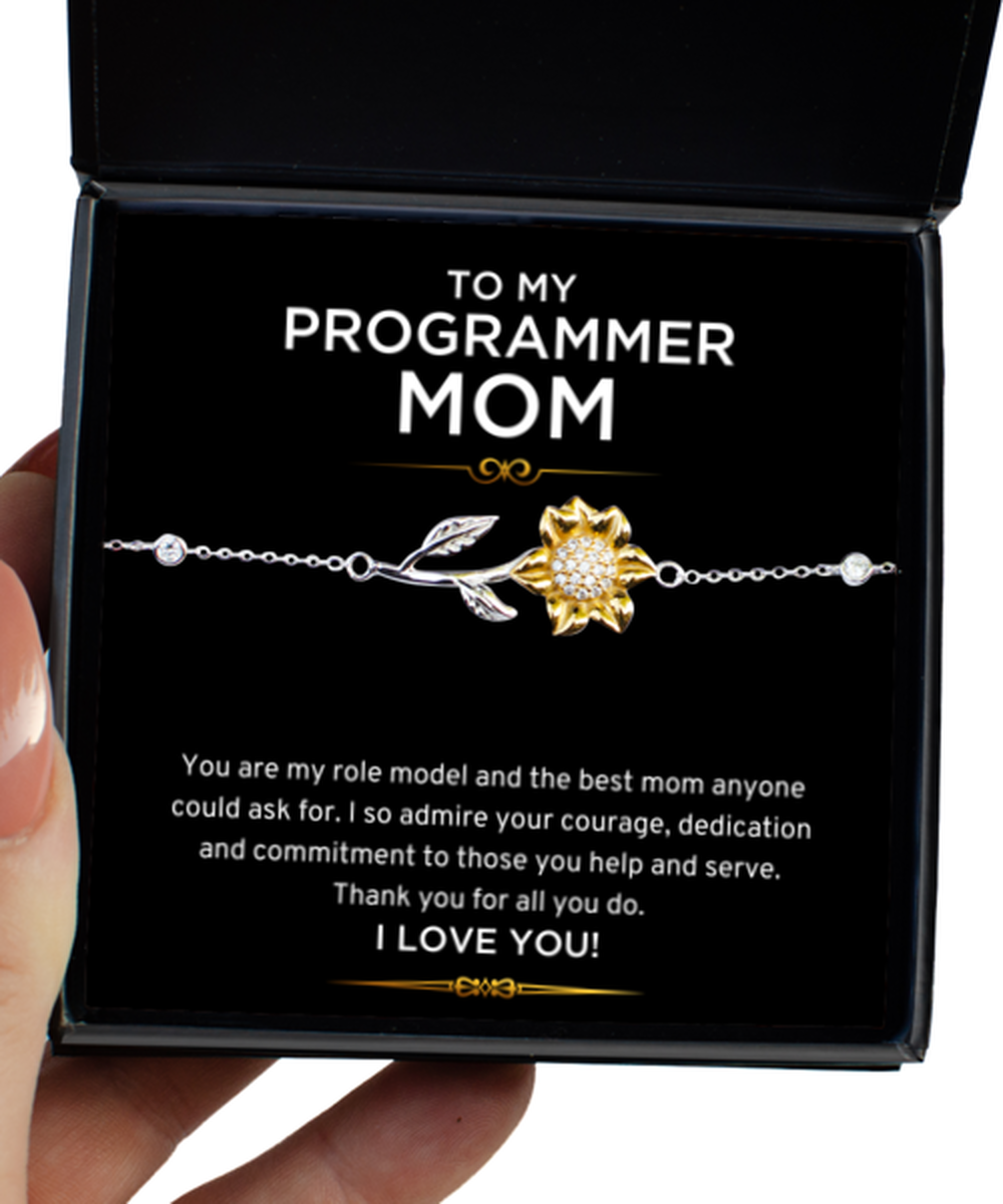 Nice Gifts For Mom, Necklace For Mom, Programmer Mom Necklace Gifts, Birthday  - $49.95