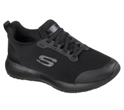 Women&#39;s Skechers Work Relaxed Fit: Squad SR Shoes, 77222 BLK Black Sizes - $79.95