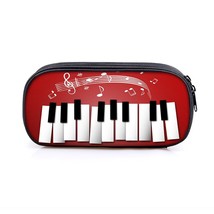 Elegent Music Note Piano / Guitar Cosmetic Case Pen Holder Women Makeup Bag Kids - £46.74 GBP