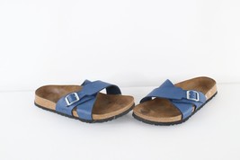 Vintage Birkis Birkenstock Womens Size 9 Cross Buckle Strap Sandals Blue - £43.32 GBP
