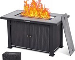 44 Inch Propane Fire Pit Table(), 50000Btu Rectangle Fire Table With Cov... - $578.99